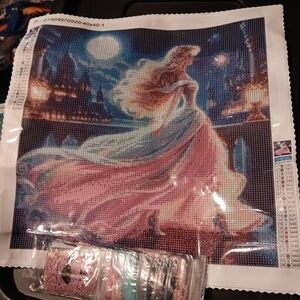 Diamond Painting Kit with Disney's Princess Aurora Sleeping Beauty Design 40x40c
